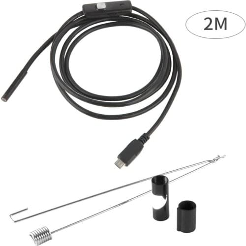 USB Endoscope Camera Flexible IP67 Waterproof 6 Adjustable LEDs Inspection Borescope Camera Micro USB for Android PC