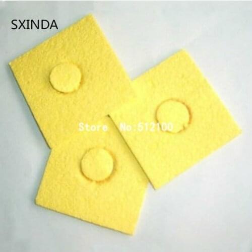 High Temperature Yellow Cleaning Clean Sponge for Soldering Solder Iron Tip Cleaner 10pcs/lot