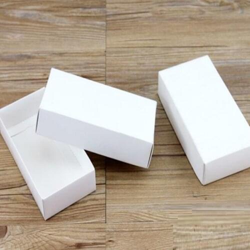 10pcs Kraft black white gift packaging box kraft blank carton box gift paper box with lid Large cardboard box