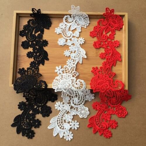 10 Pcs/ Lot Water Soluble Lace Fabric Decoration Diy Patch Applique Bride Hair Accessory Veil Wedding Shoes Lace Trim RS15