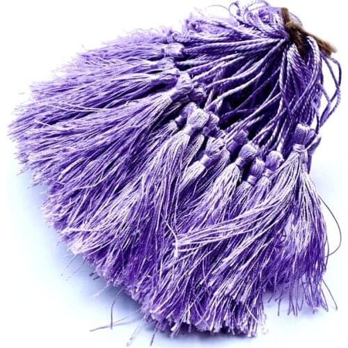 100pcs/lot 12cm Length purple polyester Thread Tassels Charms for DIY Wedding decoration Materials Wholesale 201