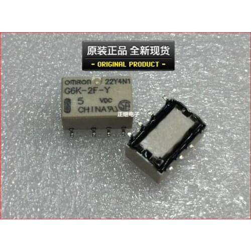 2pcs/lot New and original SMD Signal Relays G6K-2F-Y 5VDC 8PIN 2 ON 2 Closed