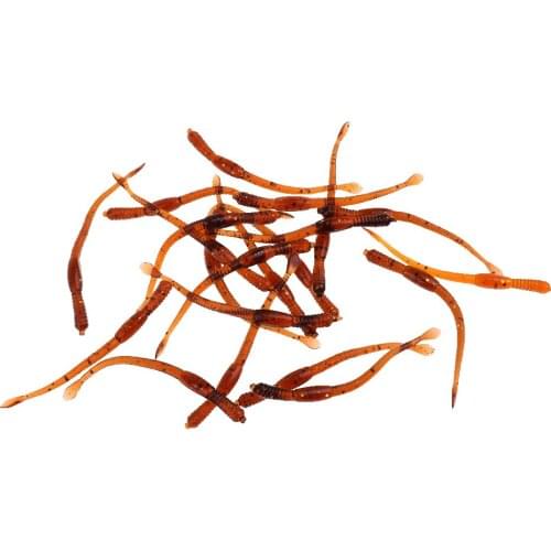 20Pcs Soft Fishing Worm Lures Artificial Bionic Baits Swimbaits 7.7cm/1.0g