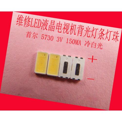 200piece/lot FOR Maintenance Toshiba Panasonic LED LCD TV backlight SMD LEDs Seoul 3V 5730 Cold white light emitting diode