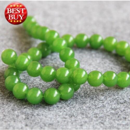 2021 New For Necklace&Bracelet 10mm Natural Green Beads Round Loose Beads Accessory Parts DIY Beads 15inch Jewelry Making Design
