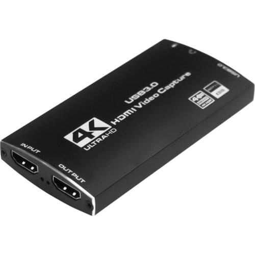 4K USB 3.0 HDMI-compatible Video Capture Card Grabber Record Box for PS4 Game DVD Camcorder Camera Live Streaming
