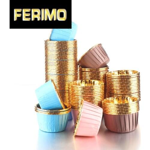 50PCS/Pack Muffin Cupcake Liner Cake Wrappers Baking Cup Tray Case Cake Paper Cups Pastry DIY Tools Party Kitchen Supplies