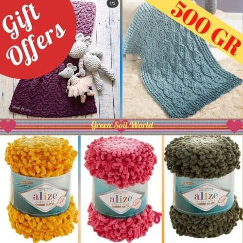 Alize Puffy Fine Ombre Batik Finger Knitting Yarn, 500 Grams 73 Meters, Thread, Mikropolyester,No Needles, Crochet, Clothes, Cardigan, Blouse, Quality, Thin, Hobby, Knit, Packs, Palmie Store, Made In Turkey – DIY