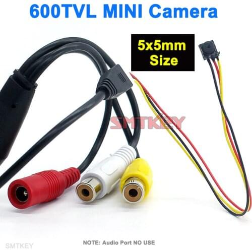 SMTKEY Analog Camera 600TVL micro mini Smallest Camera color image 5x5mm size support tv or monitor view directly
