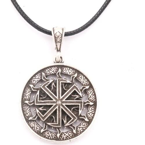 Ancient Kolovrat Pendant Slavic Jewelry Ethnic Necklace Men Women Accessories Russia Amulet Talisman Pagan Jewelry