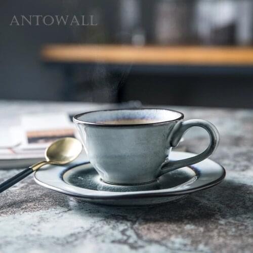 ANTOWALL Coffee Cup 100ml/150ml Teacup Ice Crack Glaze HighTea Cup Ceramic Tableware Drinking Utensils Cup (no saucer )