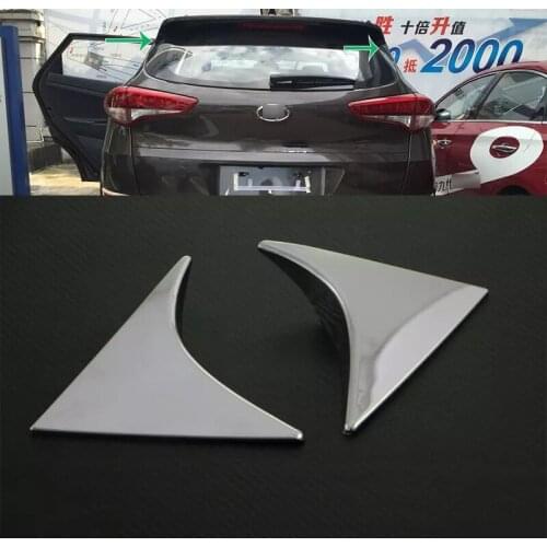 Car Accessories Exterior ABS Chrome Rear Window Side Triangle Corner Cover Decoration Trim For Hyundai Tucson 2015 Car-styling