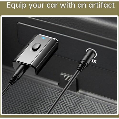 Wireless USB Bluetooth 3.5mm AUX Audio Stereo Music Home Car Receiver Adapter For Any Bluetooth Smartphone Brand New Black