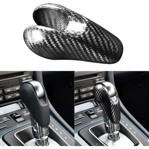 Gear Shift Knob Cover Small Anti-slip Carbon Fiber Car Modification Gear Shift Head Decor Cover for Porsche Macan