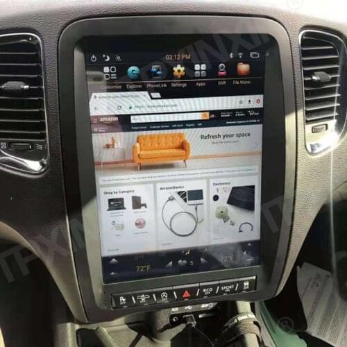 For Dodge Durango 2012+ Vertical screen Tesla style Android 9.0 Multimedia Car Radio GPS Navigation Stereo 2 din Headunit Player