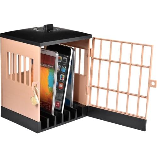 Mobile Phone Jail Cell Prison Lock Up Safe Smartphone Home Table Office Gadget Storage Organizer Organizador Cosmetic Organizer