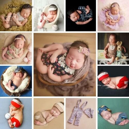 Jane Z Ann Newborn photography props boys girls twins princess dress camouflage clothing studio shooting accessories