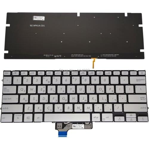 Backlit keyboard Replacement keyboards for ASUS UX431 UM431 HB Hebrew HE RU Russian NSK WRCBN 9Z NFKBN C0H silver layout light