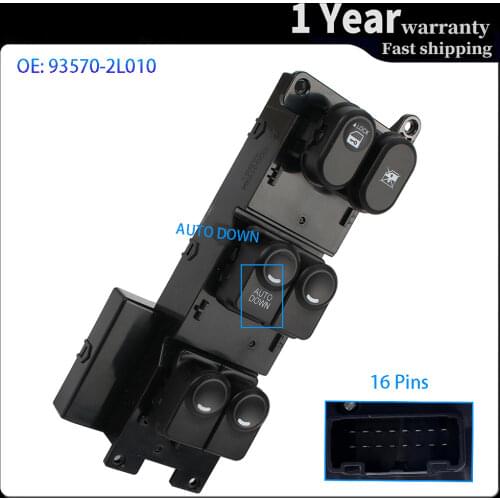Electric Power Window Master Control Switch Button Console for Hyundai i30 i30cw 2008-2011 93570-2L010 935702L010 Z155
