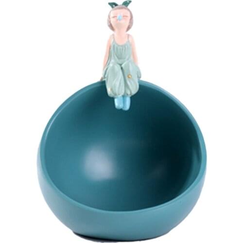 Creative Resin Bubble Gum Girl Key Jewelry Storage Ornaments Home Decoration Storage Box