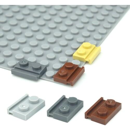 100pcs Assembles Particles 32028 Modified 1x2 with Door Rail DIY Special Groove Building Blocks Educational Bricks Kids Toys