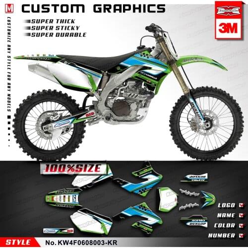 KUNGFU GRAPHICS Off-road Motorcycle Stickers MX Decals for KX250F KX450F KXF 250 450 2006 2007 2008
