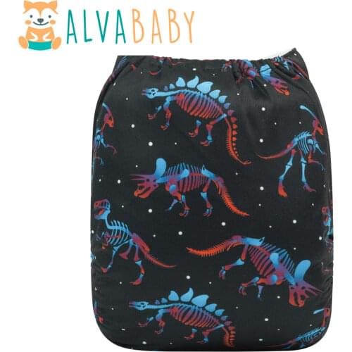 Alvababy Positioned Cloth Nappy Baby with 1pc Microfiber Cloth Diaper Insert
