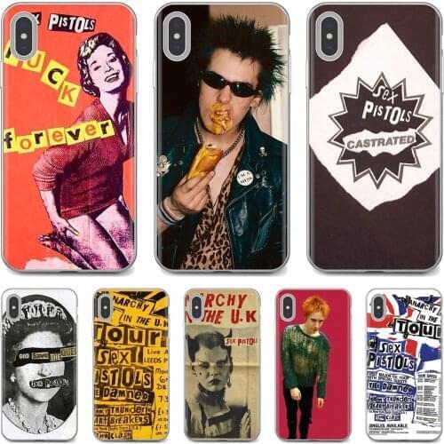 Soft Transparent Cover Bag For Xiaomi Mi A1 A2 A3 5X 6X 8 9 9T 10 10T 11 Lite SE Pro Sex Pistols Fawns 1975 London Band