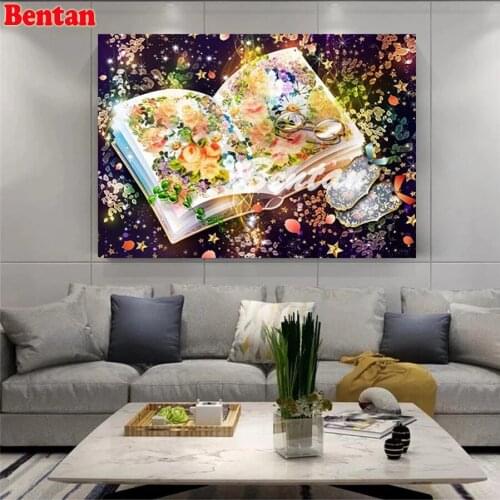 DIY Diamond Painting By Number Mosaic Flowers Book Decorations For Home Rhinestone Embroidery Cross Stitch Handmade Gift