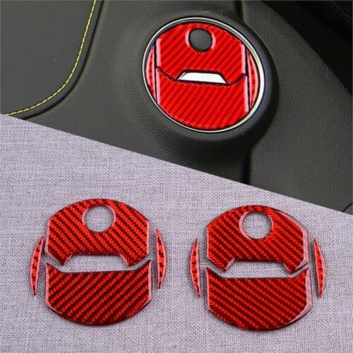 CITALL 1 Set Air Conditioning Outlet Vent Sticker Trim Fit for Chevrolet Camaro 2010 2011 2012 2013 2014 2015 Carbon Fiber Red
