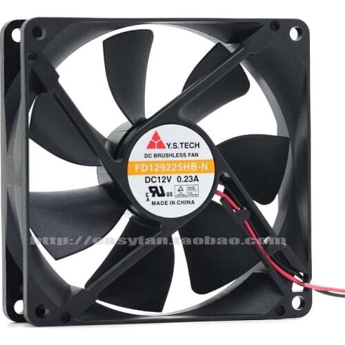 NEW Y.S.TECH FD129225HB-N 12V 0.23A 9CM 9025 2lines cooling fan