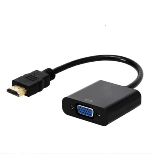 HDMI TO VGA Adapter HDMI Cable 1080P Digital TO Analog Audio Converter Male To Famale For PC Laptop TV Box Projector