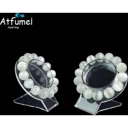 Wholesale 10Pcs Clear Bracelet Jewelry Display Holder Bangle Organizer Rack Acrylic Bracelet Jewelery Collar Stand Rack