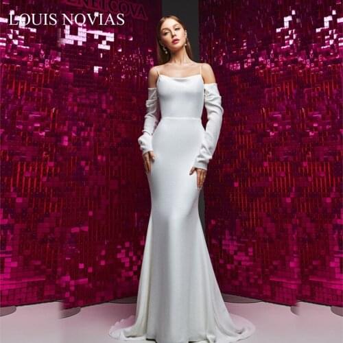 LOUIS NOVIAS Sexy Mermaid Romantic Wedding Dress Sling Sleeve New Simplicity Sweetheart Dream Lace