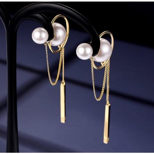 Pearls Earrings for Women Chain Earrings Female Fashion Ears Jjewelry Accessories 2020 Jewelry aretes de mujer