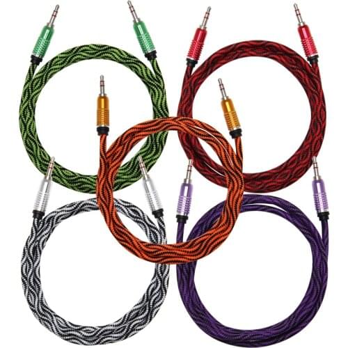 Male-Male Python Crocodile Pattern Snake Skin Audio Cable Audio Cable Extension Hi-Fi Stereo Headphone 3.5 Jack Cable 50pcs/lot