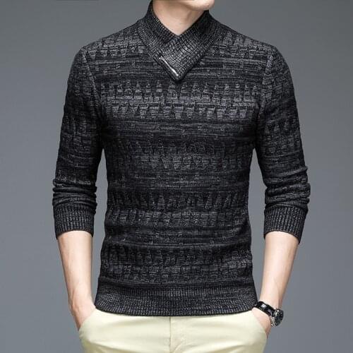 Pullovers Men Sweaters V Neck Sweater Pullover Men Knitted Streetwear Fashion Slim Fit Pullovers Causal Brand Mens Clothing 2021