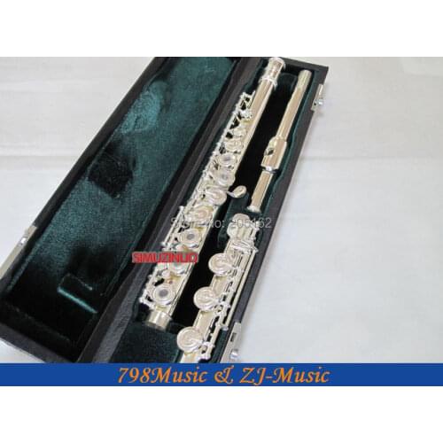 Sterling 925 Silver Body-Flute B Foot-Open Hole-Split-E-Offset-G-Semi Precious StonesCrown:No.9