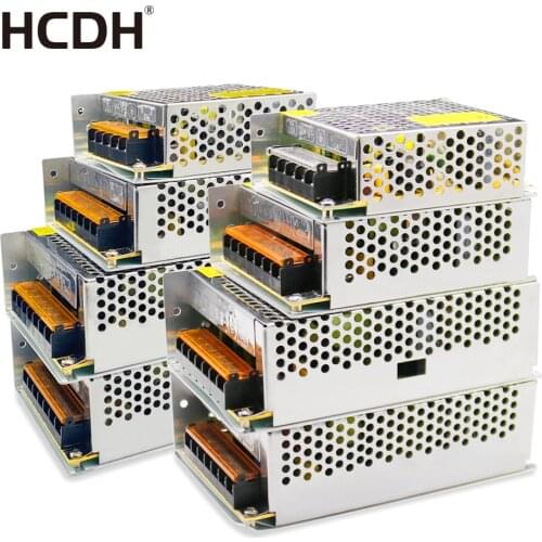 AC 110-240V to DC 12V 24V 60W 120W 150W 200W Universal Power Adapter Power Supply Converter for LED Light Strips CCTV