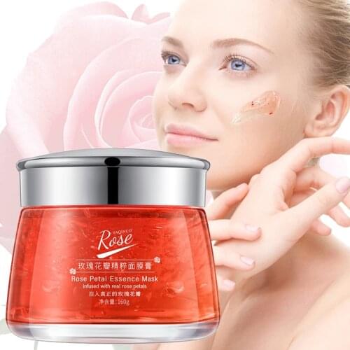 Rose Gel Face Mask Cream Brighten Facial Mask Soothes Repairs Skin Moisturizing Refreshing Rejuvenation Skin Care Products 160g