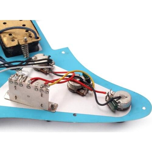 Mirror Surface Anti Scratch Plate Wired Pickups for 6 String Electric Guitar