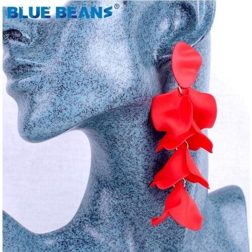 Flower Earrings For Women Long Aretes De Mujer Bohemian Cute Earings Fashion Jewelry Star Punk Gifts Face African Dangle Drop