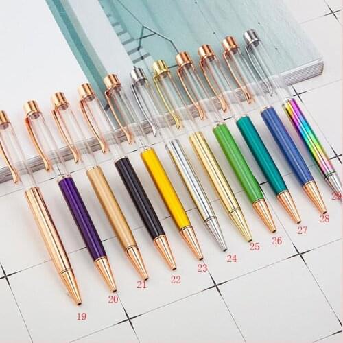 10PCS DIY Creative Crystal Pen Metal Diamond Ballpoint Pen Black Ink 1.0 mm School Stationery For Office Supply