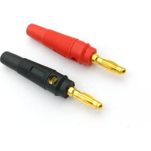 10pcs new Gold plated Plated 4mm Banana Plug for Audio Speaker Connectors