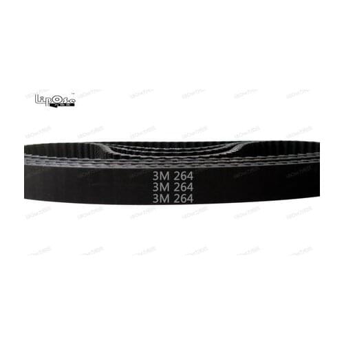 5 pieces 264 HTD3M timing belt length 264mm width 6mm 88 teeth rubber closed-loop 264-3M-6 S3M 3M6 pulley for CNC machine