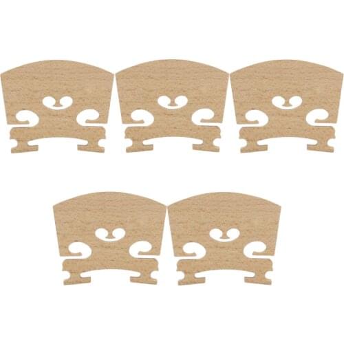 5PCS Maple Wood Violin Bridge for 4/4 Full Size Violin Replacement Improve the Tone of String