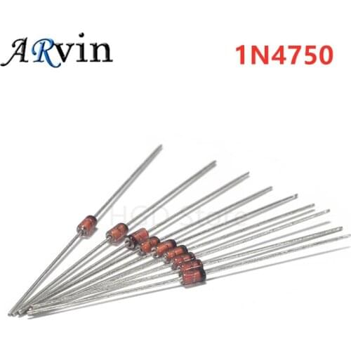 50pcs 1N4750A 1N4750 Zener Diode 1W 27V DO-41 IN4750A