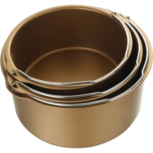 6/7/8 Inch Non Stick Air Fryer Cake Mold Barrel Baking Pan Tray Frying Basket