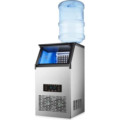 60KG/24H Commercial Ice Maker Square Ice Maker Fully Automatic Household Ice Maker Bar Coffee Shop Milk Tea Shop Ice Maker