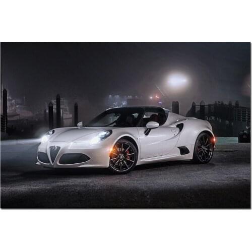 Alfa Romeo 4C Spider US Spec Car Picture Canvas Posters Wall Art Modern Painting for Home Room Decor